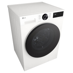 LG 9kg Series 3 Front Load Washer with AI Wash WX31409W, Left Side Top View