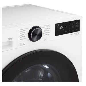 LG 10kg Series 3 Front Load Washer with AI Wash WX31410W, Control Panel View