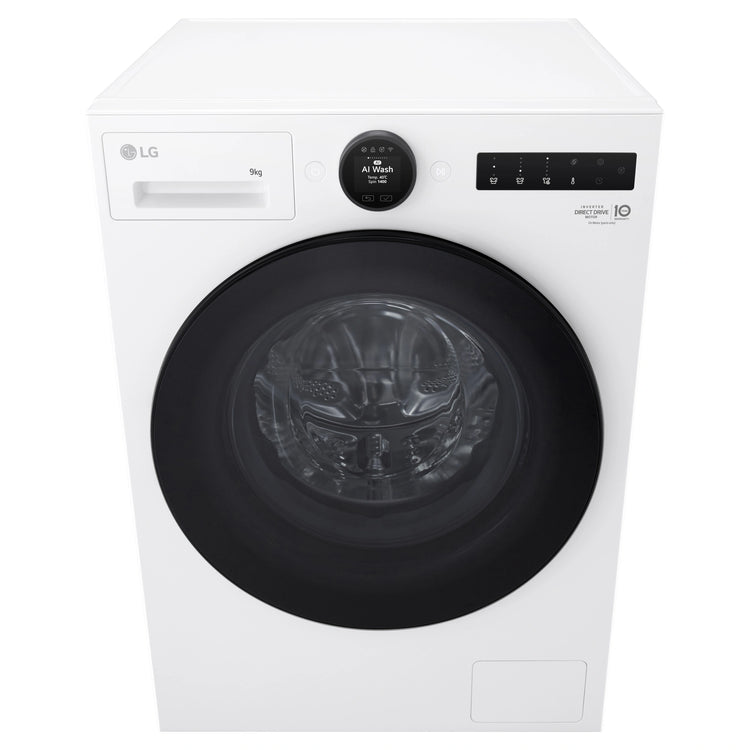 LG 9kg Series 9 Front Load Washer WX91409W, Front Top View