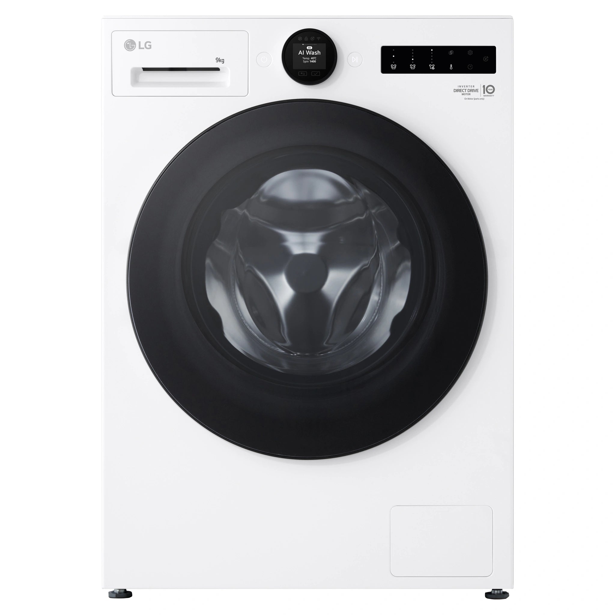 LG 9kg Series 9 Front Load Washer WX91409W, Front View