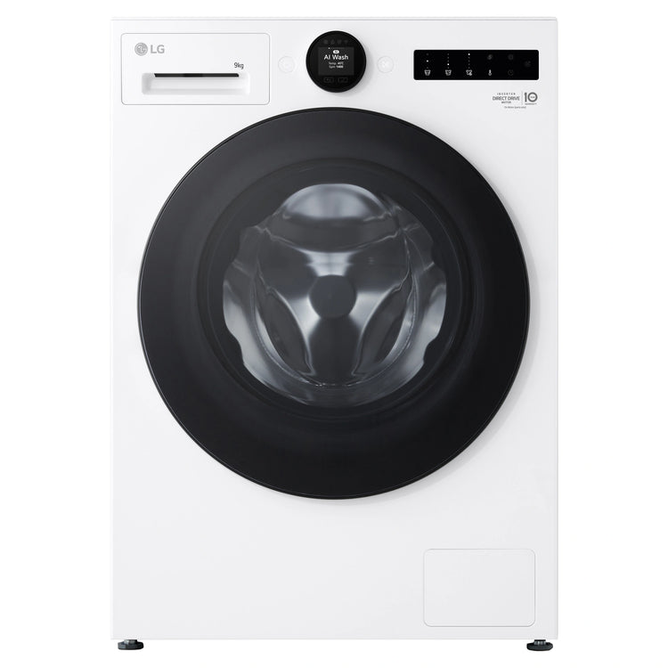 LG 9kg Series 9 Front Load Washer WX91409W, Front View
