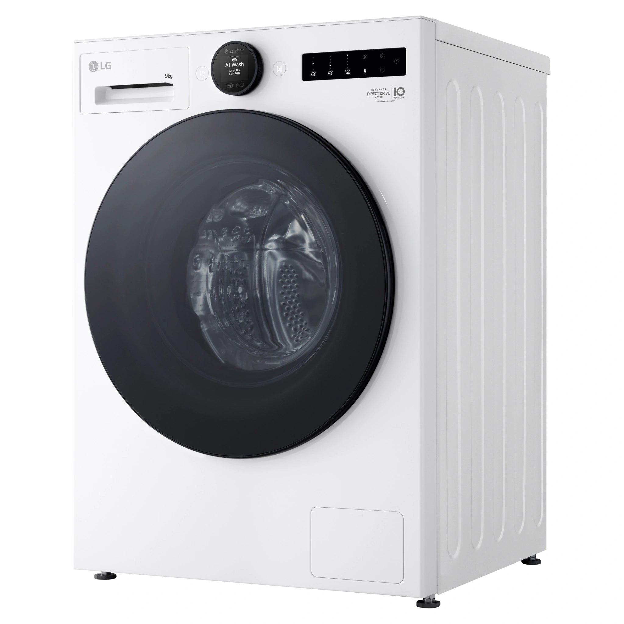 LG 9kg Series 9 Front Load Washer WX91409W, Right Side View