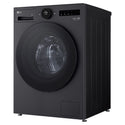 LG 12kg Series 9 Matte Black Front Load Washer WX91412MB, Right Side View