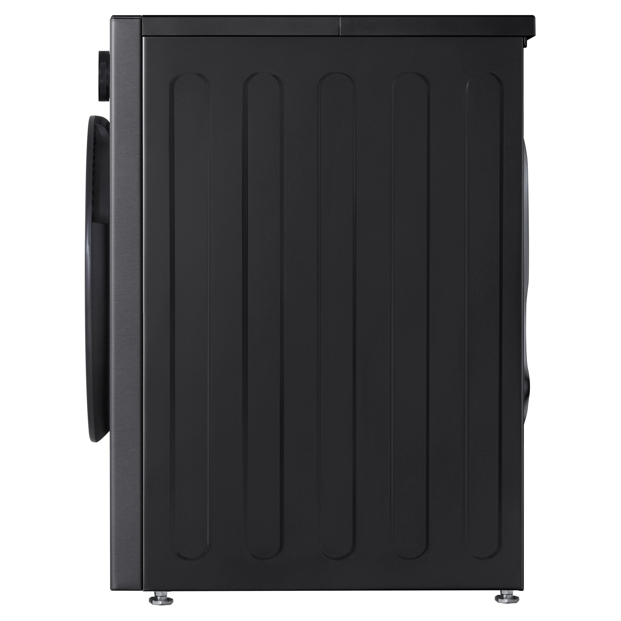 LG 12kg Series 9 Matte Black Front Load Washer WX91412MB, Side View