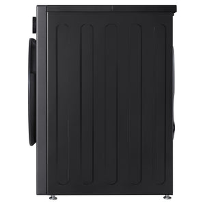 LG 12kg Series 9 Matte Black Front Load Washer WX91412MB, Side View