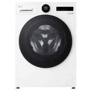 LG 12kg Series 9 White Front Load Washing Machine WX91412W, Front View