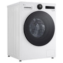 LG 12kg Series 9 White Front Load Washing Machine WX91412W, Left Side View
