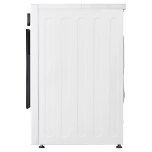 LG 12kg Series 9 White Front Load Washing Machine WX91412W, Side View