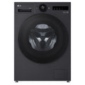 LG 12/8kg Series 10 Matte Black Washer Dryer Combo WXC101412MB, Front View