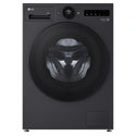 LG 12/8kg Series 10 Matte Black Washer Dryer Combo WXC101412MB, Front View