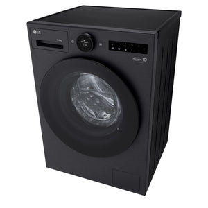 LG 12/8kg Series 10 Matte Black Washer Dryer Combo WXC101412MB, Right Side Top View