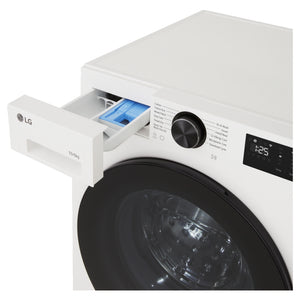 LG 10/6kg 3 Series White AI Front Load Washer Dryer WXC31410W, Detergent Drawer View