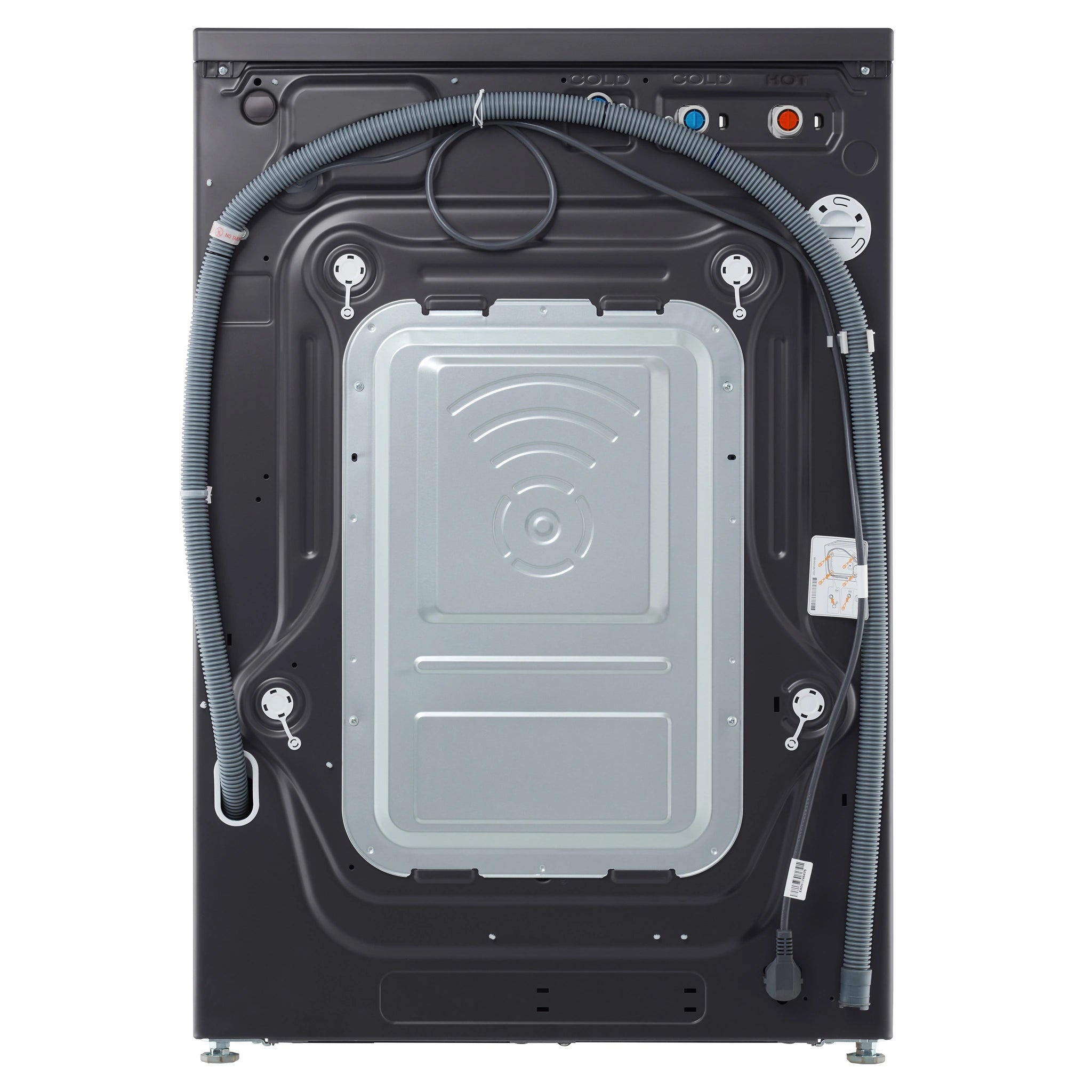 LG 16kg/10kg Graphite Front Load Washing Machine WXLC1016GX, Back Side View