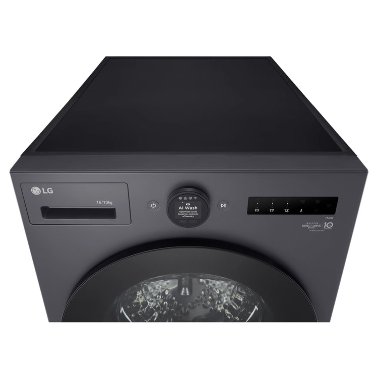 LG 16kg/10kg Graphite Front Load Washing Machine WXLC1016GX, Control Panel View