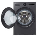 LG 16kg/10kg Graphite Front Load Washing Machine WXLC1016GX, Front View with Door Open