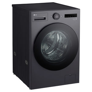 LG 16kg/10kg Graphite Front Load Washing Machine WXLC1016GX, Left Side View