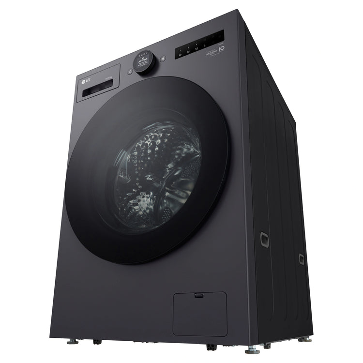 LG 16kg/10kg Graphite Front Load Washing Machine WXLC1016GX, Right Side Bottom View