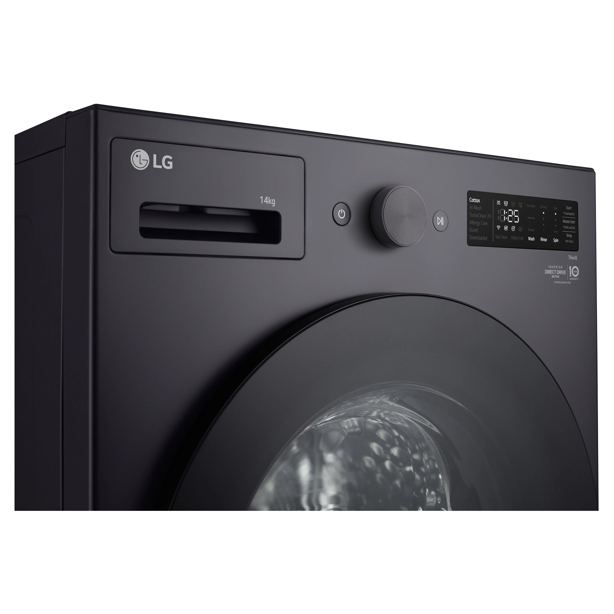 LG 14kg Series Graphite Extra Large Front Load Washer WXLS1014GX, Control Panel e View