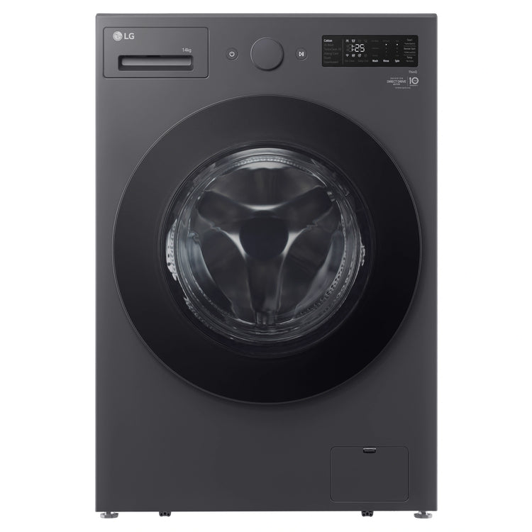 LG 14kg Series Graphite Extra Large Front Load Washer WXLS1014GX, Front View