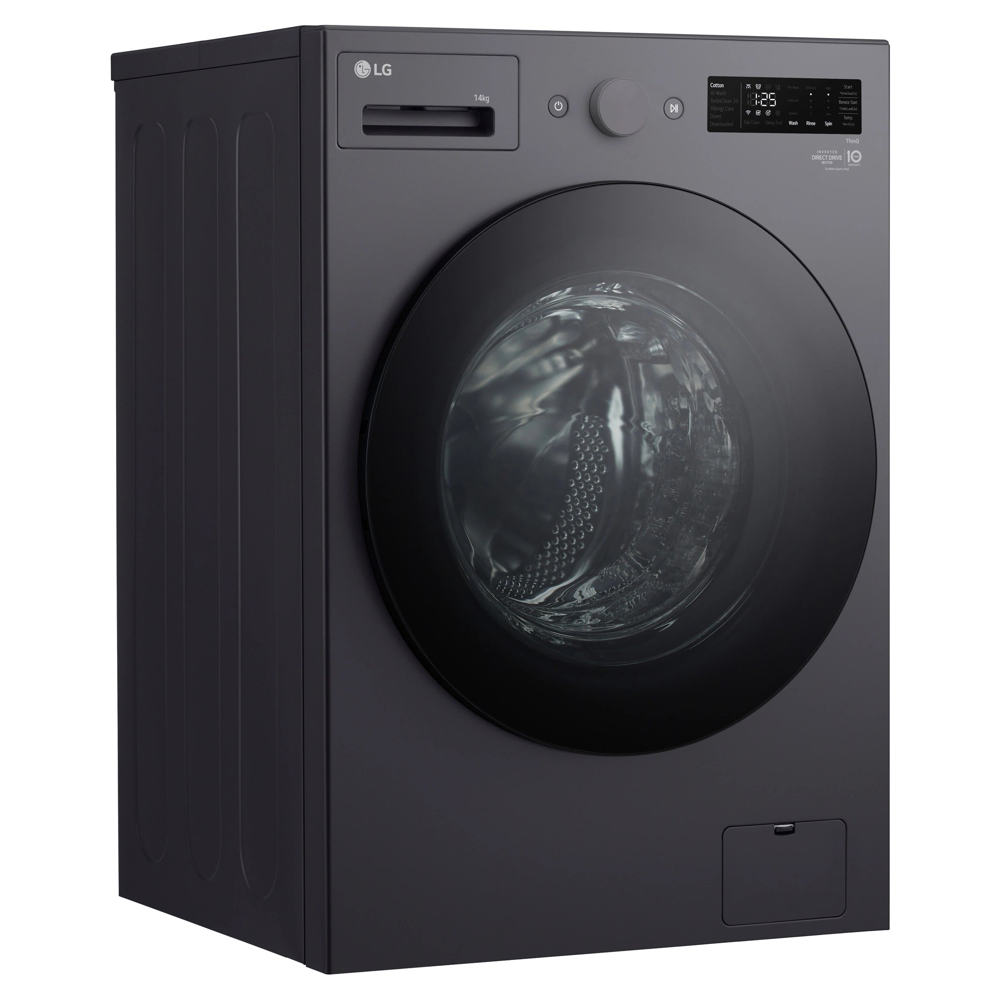 LG 14kg Series Graphite Extra Large Front Load Washer WXLS1014GX, Left Side View