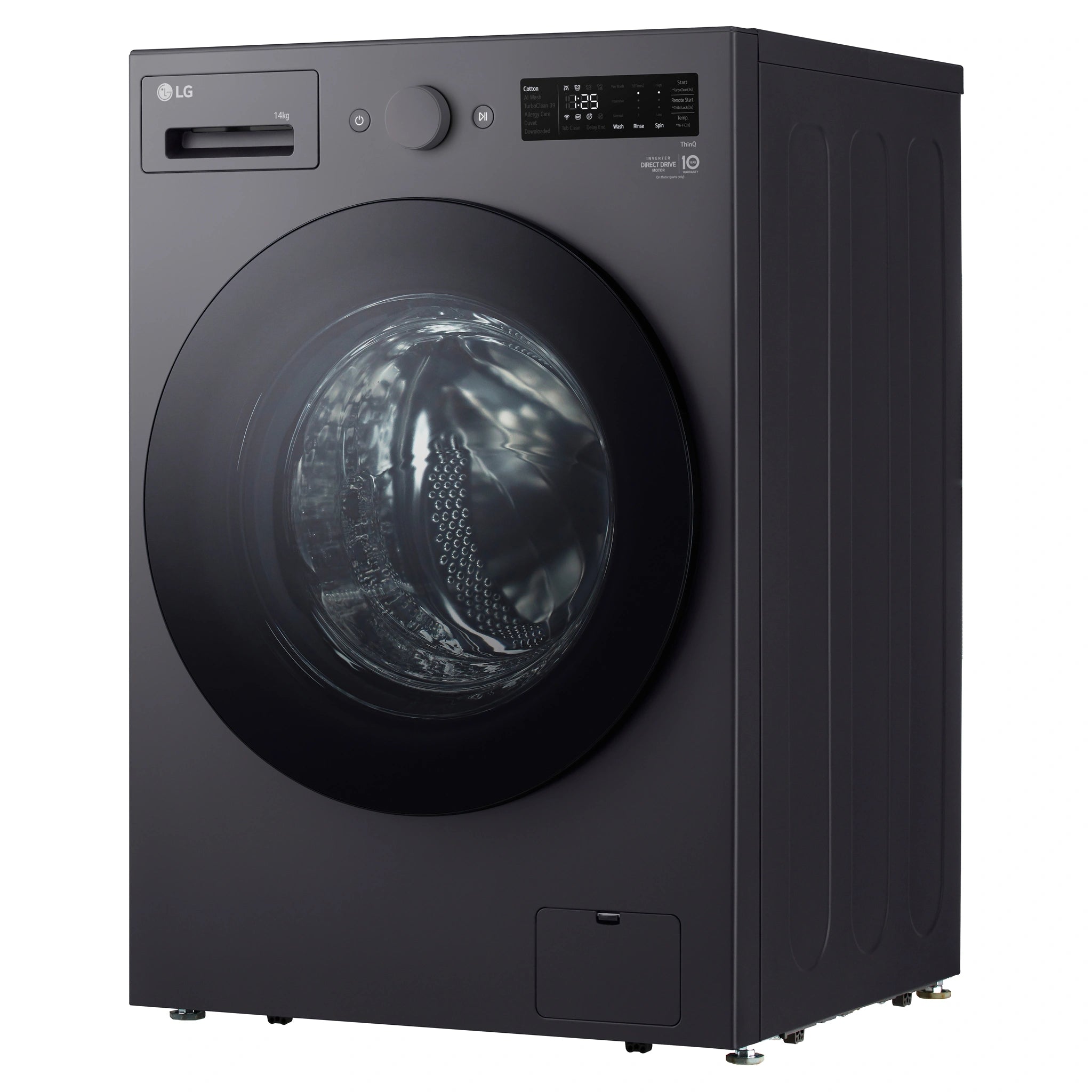 LG 14kg Series Graphite Extra Large Front Load Washer WXLS1014GX, Right Side View
