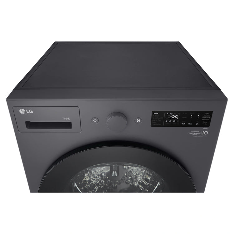 LG 14kg Series Graphite Extra Large Front Load Washer WXLS1014GX, Top View