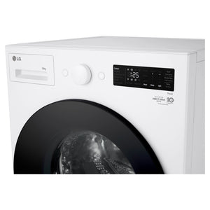 LG 14kg Matte White Extra Large AI Front Load Washer WXLS1014WX, Control Panel View
