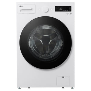 LG 14kg Matte White Extra Large AI Front Load Washer WXLS1014WX, Front View