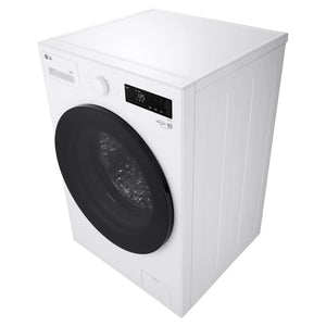 LG 14kg Matte White Extra Large AI Front Load Washer WXLS1014WX, Right Side Top View