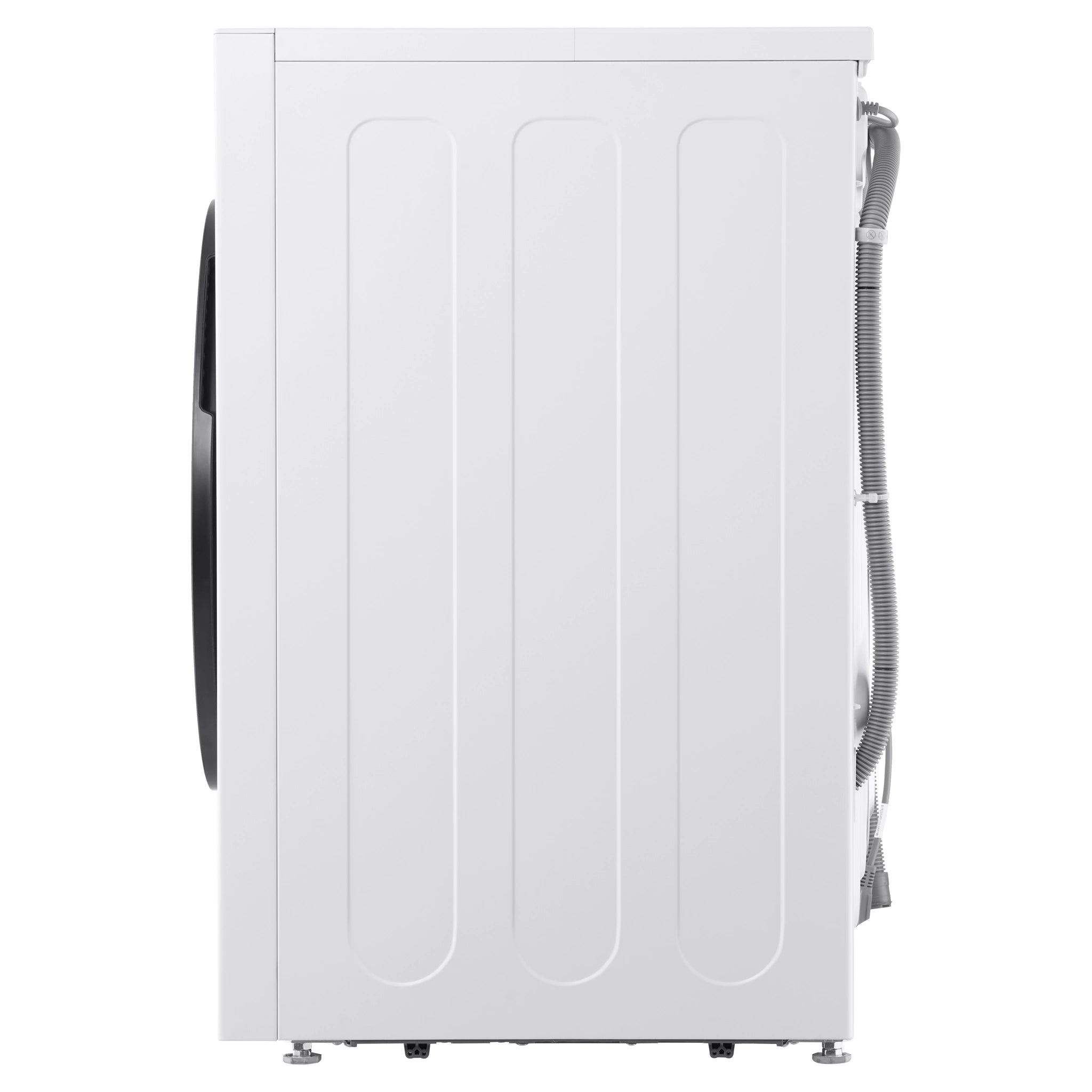 LG 14kg Matte White Extra Large AI Front Load Washer WXLS1014WX, Side View