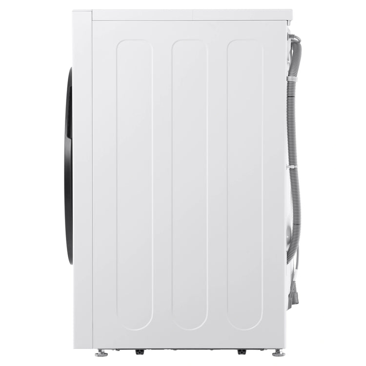 LG 14kg Matte White Extra Large AI Front Load Washer WXLS1014WX, Side View