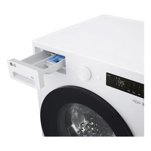 LG 14kg Series XL Front Load Washing Machine - Steam WXLS1014W, Right Side With Drawer View