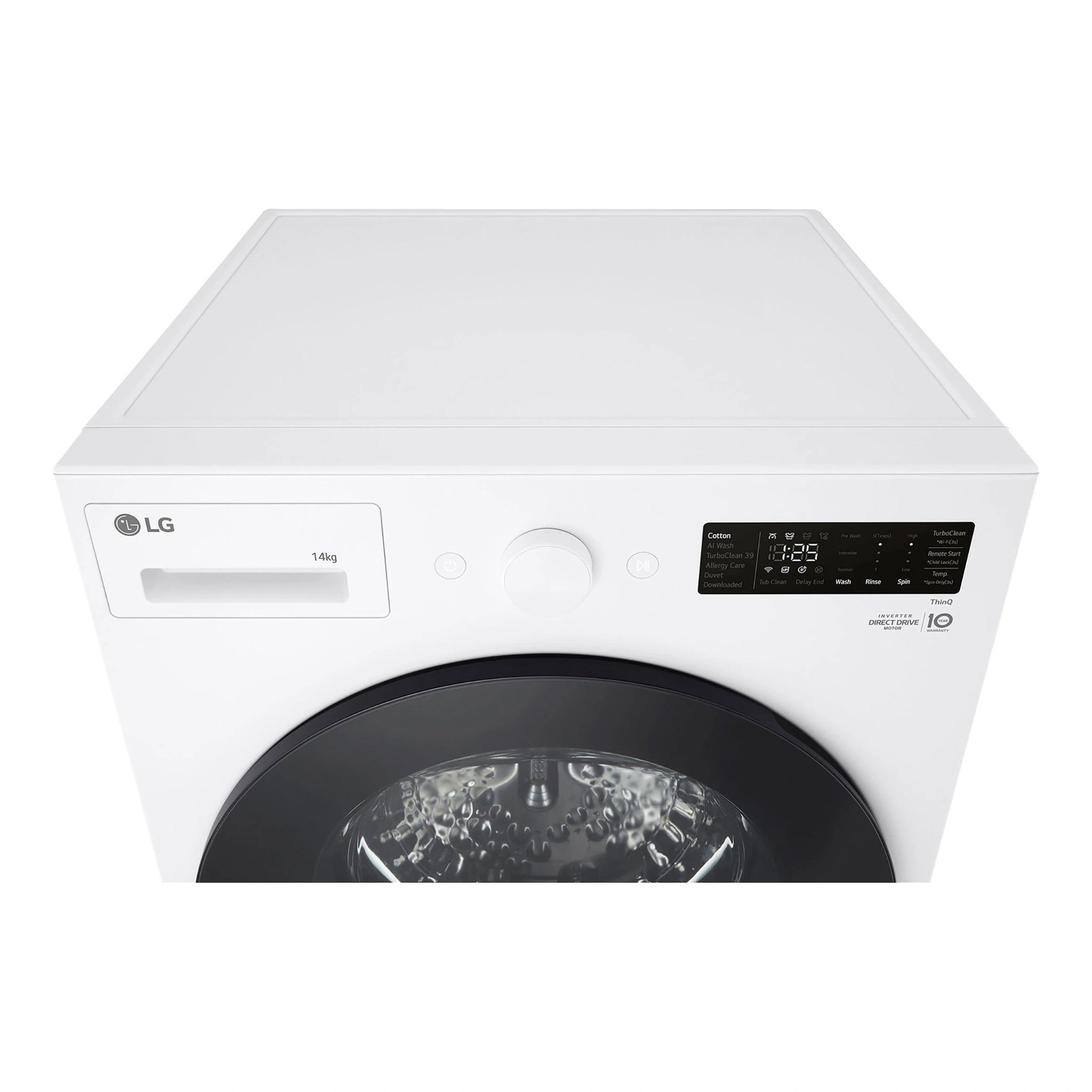LG 14kg Series XL Front Load Washing Machine - Steam WXLS1014W, Top View