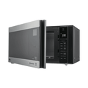 LG MS2596OS 25L NeoChef Smart Inverter Microwave Oven, Front left view with half door open