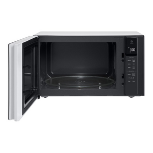 LG 25L NeoChef Smart Inverter Microwave Oven MS2596OW, Front view with door open
