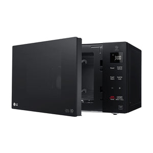 LG NeoChef 42L Microwave Oven Black MS4236DB, Front left view with door open