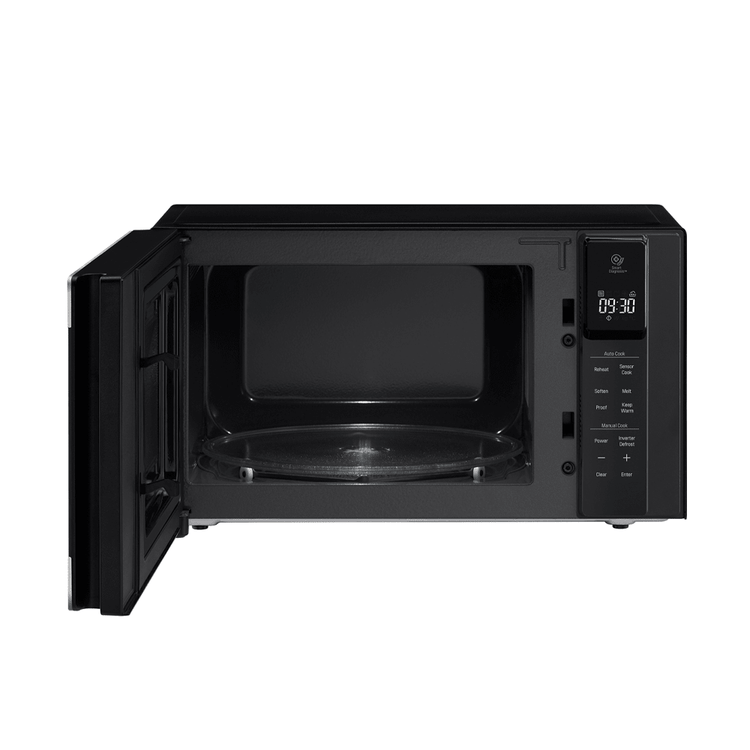 LG MS4296OMBS 42L NeoChef Microwave Oven Matte Black, Front open