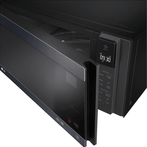 LG MS4296OMBS 42L NeoChef Microwave Oven Matte Black, Front left top view