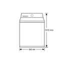 Panasonic NA-FS95G3WAU 9.5kg Top Load Washing Machine, Dimensions
