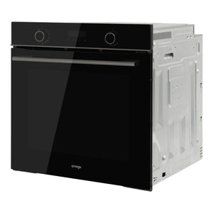 Omega Appliances 60cm 11 Function Oven with AirFry Midnight OBO6011AM, Side View Door Closed