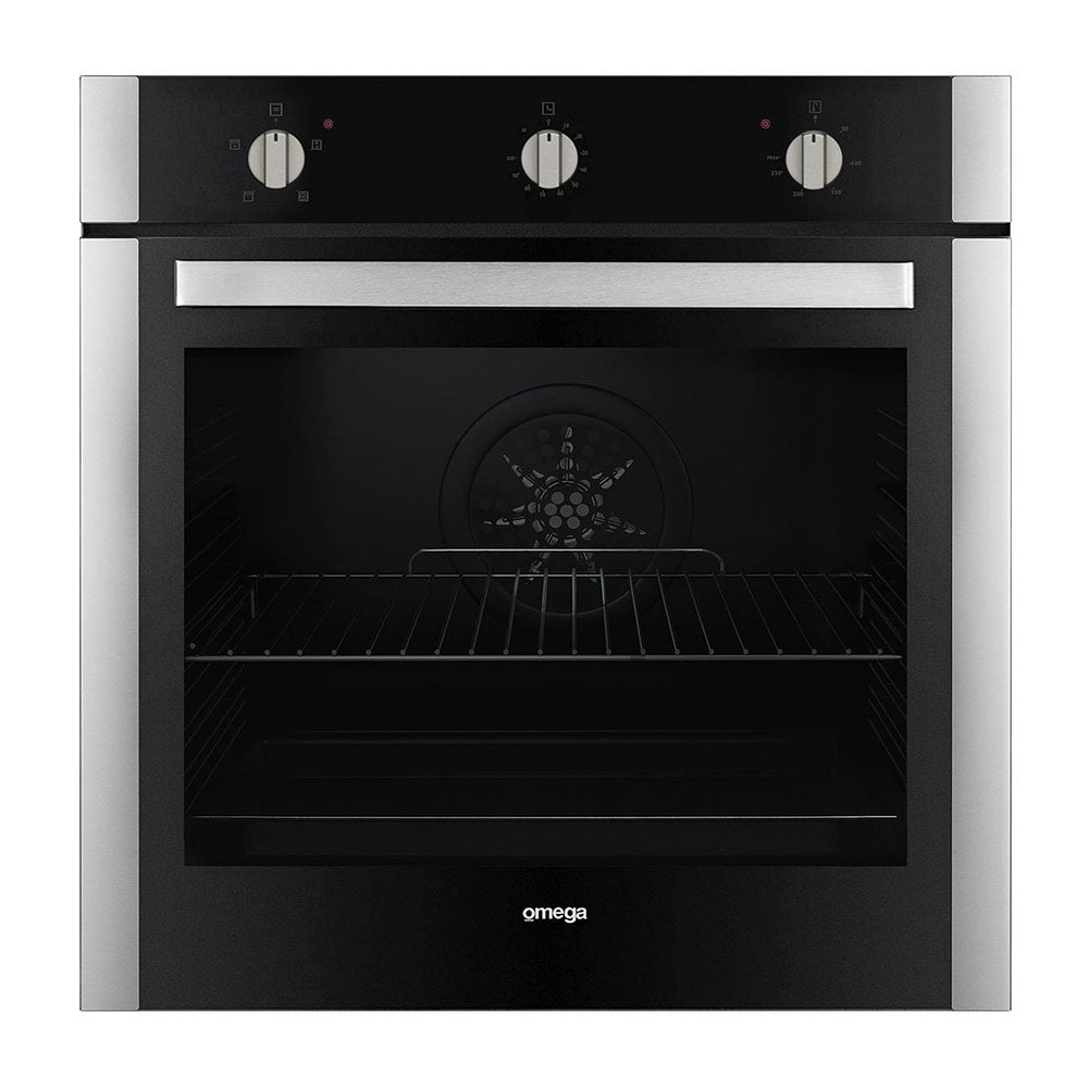 Omega OBO674X 60cm 4 Function Built-in Electric Wall Oven, Front view