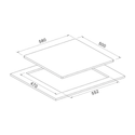 Omega OCG60X Natural Gas Cooktop, Dimensions