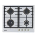 Omega OCG63FXB1 60cm Stainless Steel Gas Cooktop, Top view