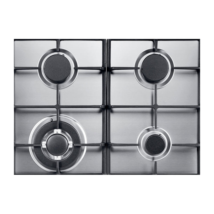 Omega OCG64X 60cm 4 Burner Gas Cooktop Stainless Steel, Top view 2