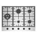 Omega Appliance 70cm Gas Cooktop Stainless Steel OCG705WX, Front View