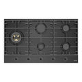 Omega Appliances 90cm Gas on Ceramic Glass Cooktop OCGG905WB, Front View