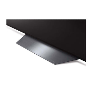 LG OLED77B3PSA B3 77 Inch OLED TV with Self Lit OLED Pixels, Base pedestal feet view