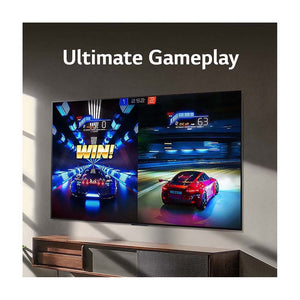 LG OLED77B3PSA B3 77 Inch OLED TV with Self Lit OLED Pixels, TV mounted on wall