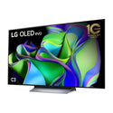 LG OLED77C3PSA C3 77 Inch OLED evo TV with Self Lit OLED Pixels, Front left view