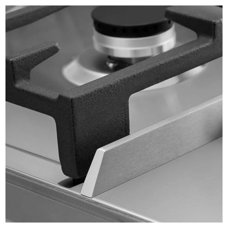 Omega Appliance 60cm Gas Cooktop, Stainless Steel OCG604WX, Edge View 2